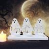 Portable Halloween Candle Holder Funny Halloween Ornament Party Decor Ghost Candle Stand  Garden