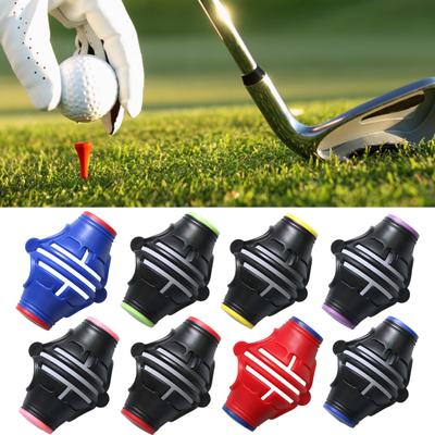 Golf Ball Marker Plastic Shell 360-Degree Rotation Aiming Scribing Clip Professional Line Drawing Portable Three Line Marker Golf Ball Alignment