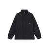 Jackets Men's Black Stand Collar Moderate Workwear Unisex AMJ33374-BK