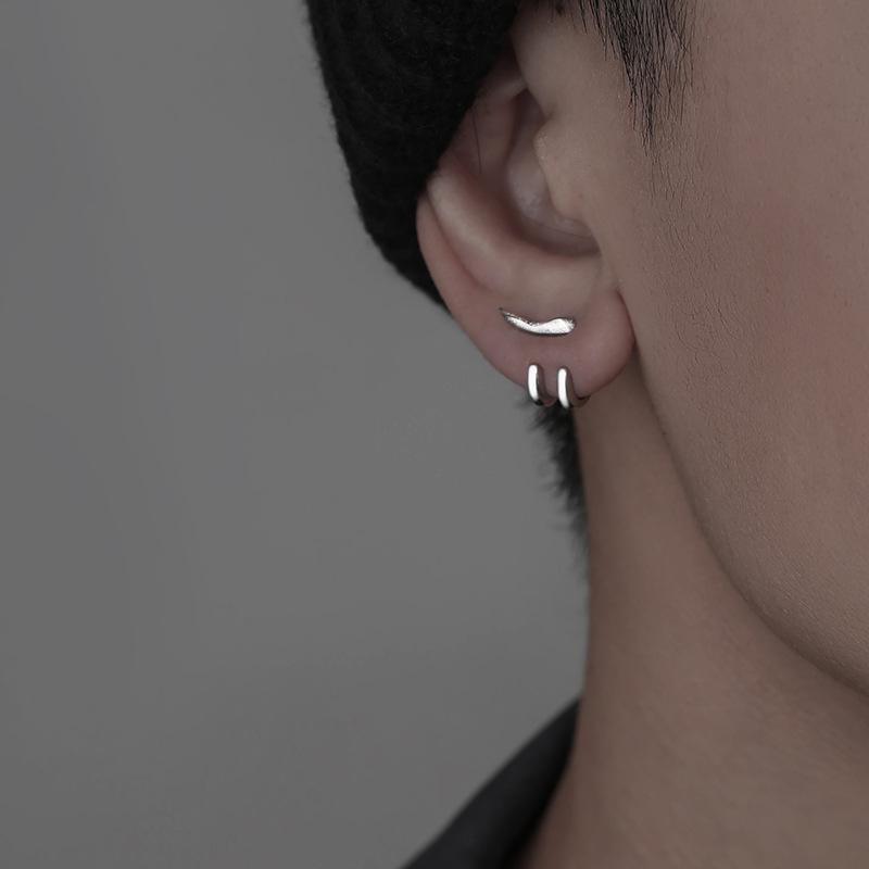 Trendy Men's Stud Earrings: Hip-Hop Style, Versatile, Simple Mori Design - 2022 Edition