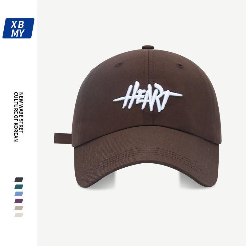 

Baseball Cap Heart Letter Hat Female Face Small Design Sense Spring and Summer Shade Cap Female Adjustable