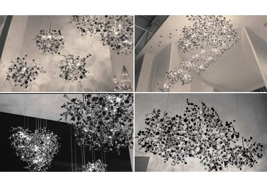 Nordic Modern Leaf Blade Chandelier for Living Room, Window Display, or Bar Counter