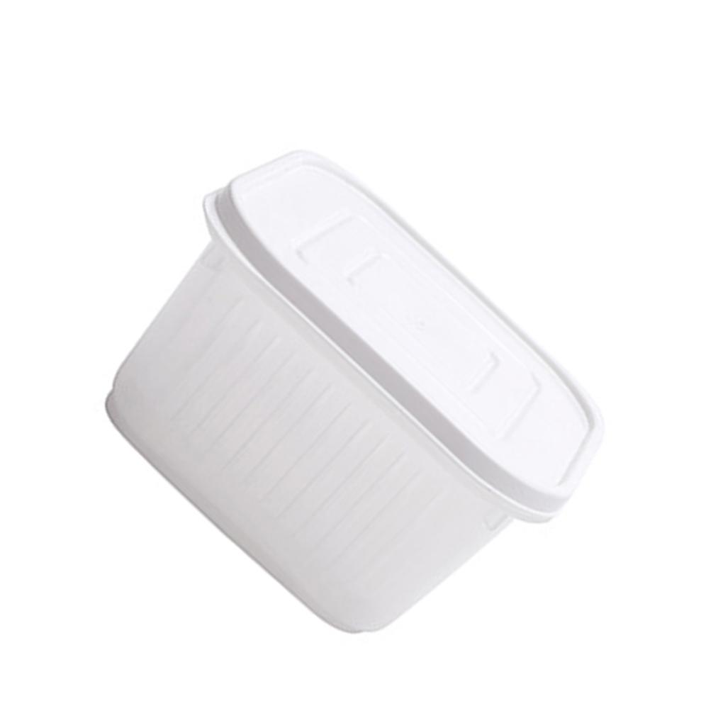 Round Drain Sealed Crisper Ginger Garlic Onion Food Fridge Kitchen Storage Box