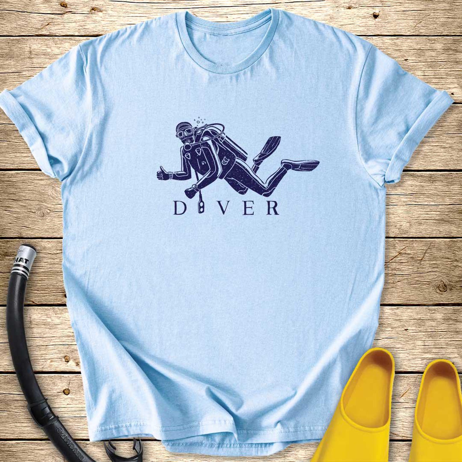 Diver T-Shirt | Scuba Diving Graphic Tee, Ocean T-shirt S