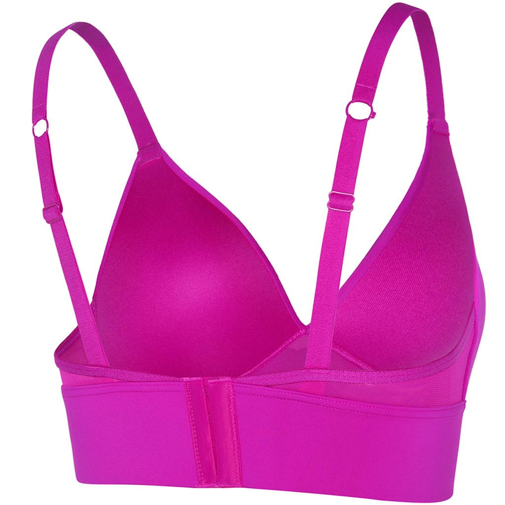 Puma Sports-BH i ensfarget med full dekning Dame-BH Lilla 701229178-002