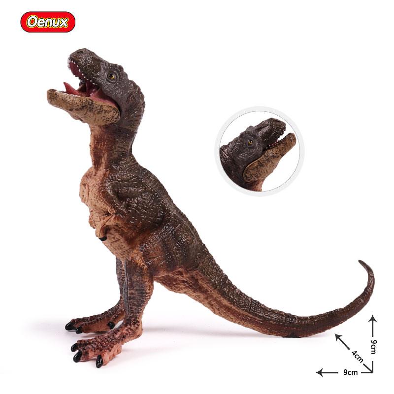 Oenux Mini Jurassic Stegosaurus Saichania Solid PVC Dinosaur World Animal Model Action Figures Collection Toy For Kids
