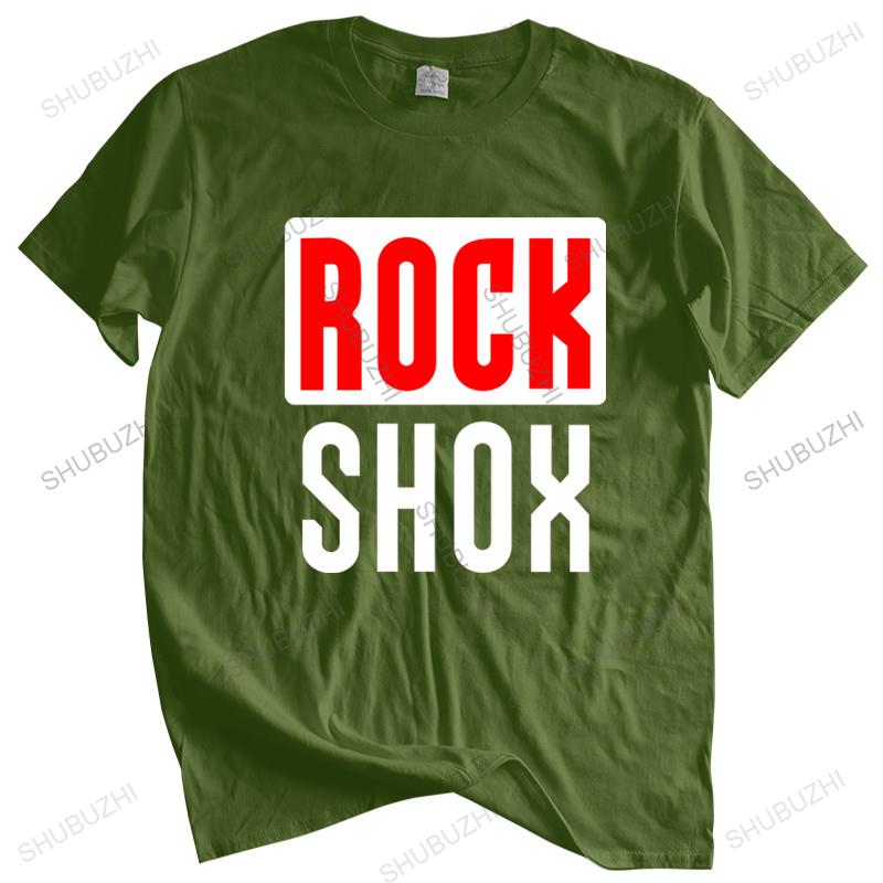 T-shirt Men O-neck Hot Sale Rockshox Rock Shox Shock Suspension Mountain Mtb T Shirt Male Cotton Tee-shirt Bigger Size