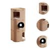 3 Storey Cat Bed Cave Outside Scratch Resistant Covered Tunnel Condo Cat House for Kitten Resting Multiple Cats Sleeping Playing