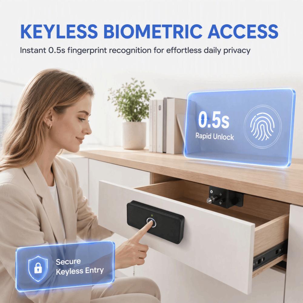 Fingerprint Keyless Electronic Cabinet Lock Keyless Digital Storage Locker Lock Nightstand