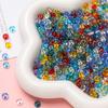 50pcs/Lots Colored Glass Seed Bead Abacus Shape Spacer Loose Beads for DIY Jewelry Making Bracelet Necklace Charms Accessories
