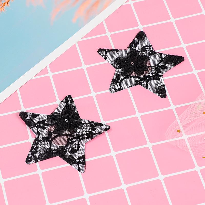 Man Yan Silikon Brustwarzenabdeckungen: Herz-, Kreuz-, Pflaumenblüten- und Sternendesigns 2024 - Atmungsaktive Push-Up-Dessous