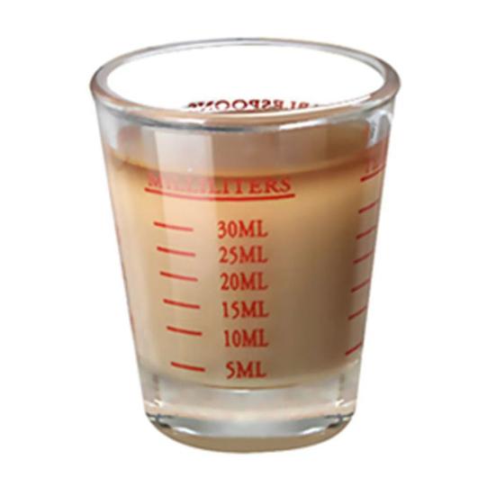 Shot Glass Measuring Cups Espresso Jigger with Scale Heavy Glass Cups for Kitchen Bar Accessories Baking Cooking