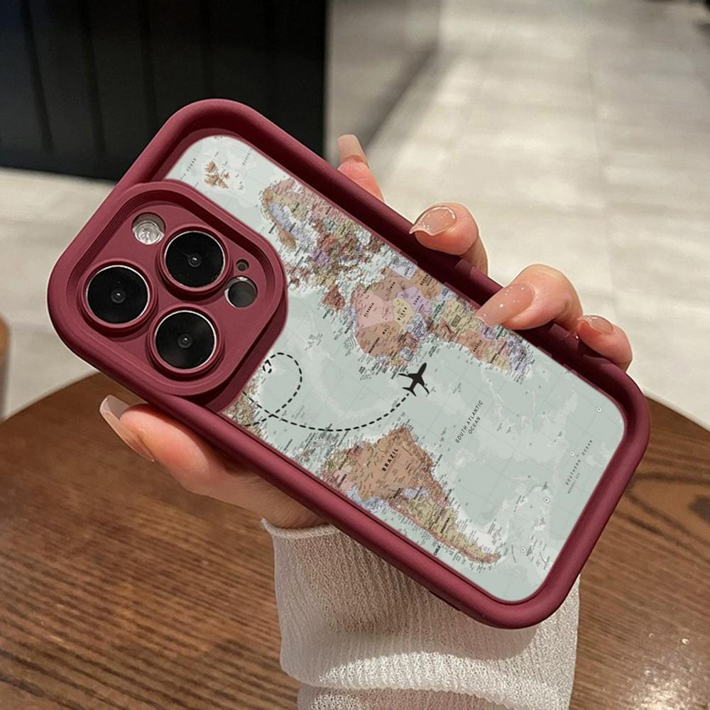 LZ24 Map airplane trajectory art Silicone Phone Case for Xiaomi 11 Lite 5G 14T Redmi 14C 13C A3 Note 12 11 9 10 13 Pro Plus Shockproof Back Cover