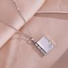 Stainless Steel Love Letter Book Necklace Pendant for Dad, Mom, Grandma, Lover