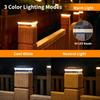6 Pack 4x4 Solar Post Lights Outdoor, 40 LEDs 30 Lumens Fence Post Solar Lights Outdoor with 3 Modes