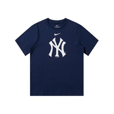 Camiseta Deportiva Transpirable de Cuello Redondo y Manga Corta para Niños Tops Azul Marino 3Z3B7NM00-NYY