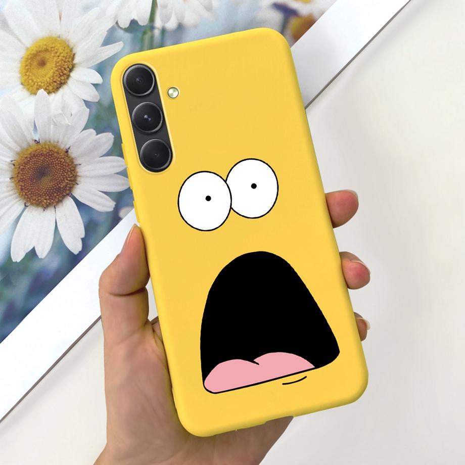 For Funda Samsung Galaxy A55 5G Case Daisy Stylish Painting Soft SIlicone TPU Bumper For Samsung A55 A55 5G GalaxyA55 Coque Etui