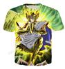 Saint Seiya 3D Print Short Sleeve T-Shirt Unisex Summer O-Neck Casual Streetwear Oversized T-shirt