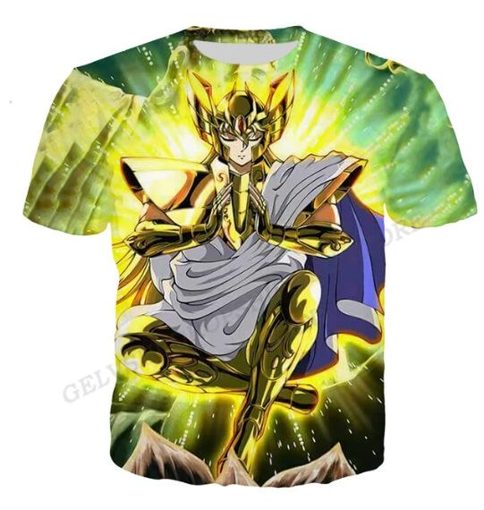 Saint Seiya 3D Print Short Sleeve T-Shirt Unisex Summer O-Neck Casual Streetwear Oversized T-shirt