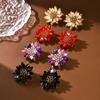 Boucles d'oreilles flocon de neige en cristal à la mode pour femmes, tempérament élégant, design exquis et polyvalent, accessoires de boucles d'oreilles