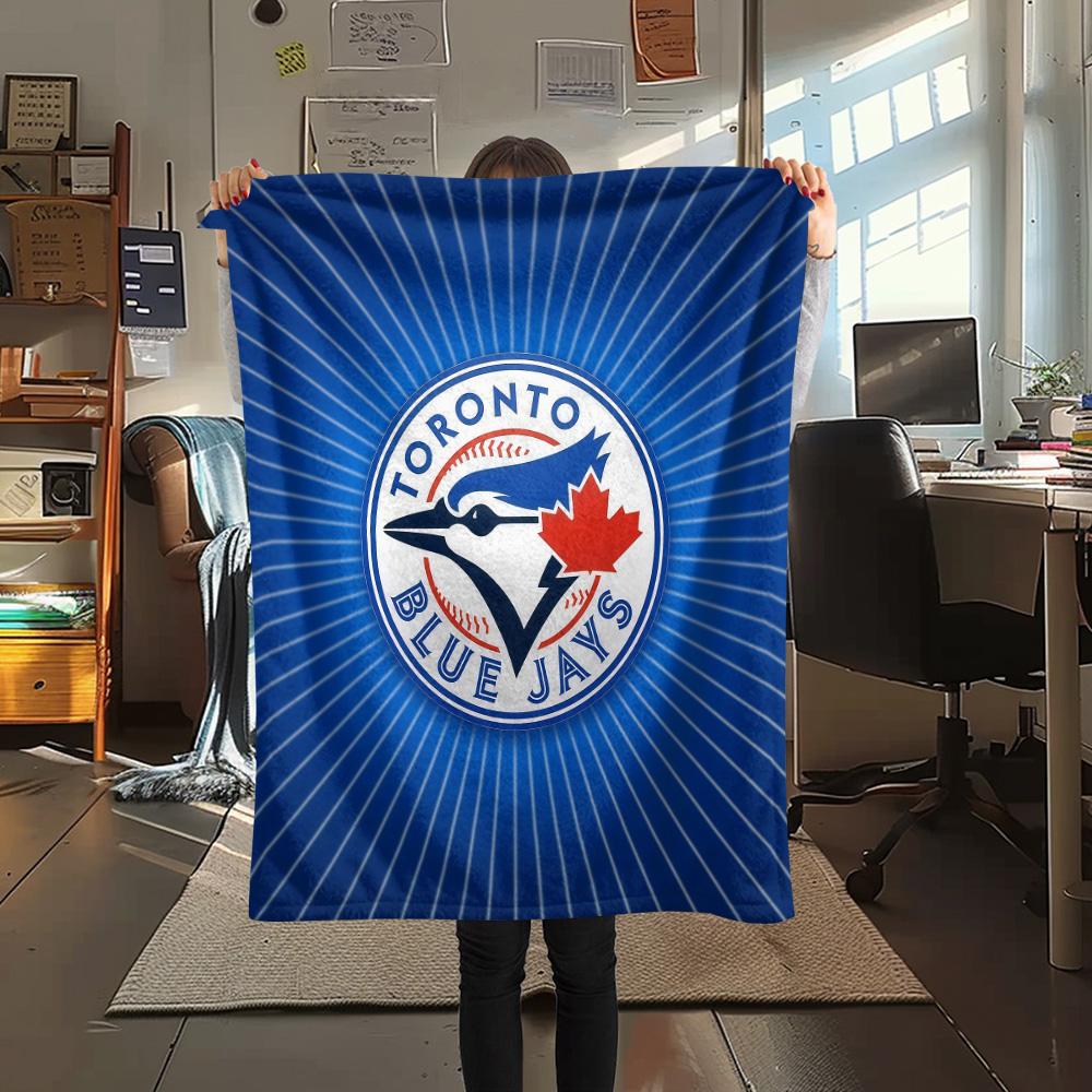 Toronto Blue Jays Flannel Blanket, High quality Comfortable for All Seasons, Home Decor, Warmth and Comfort