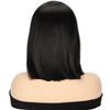 Side Part Lace Front Wig Short Bob Black Synthetic Women 14 Inch