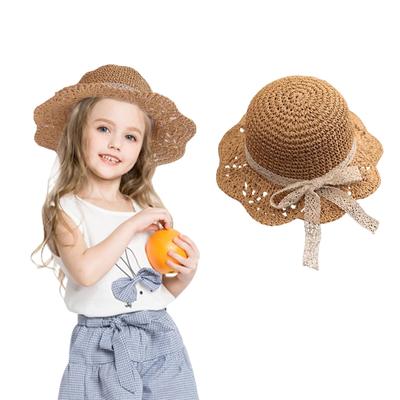 Straw Kids Paper Baby Straw Wide Sun Sun Baby UV Sunscreen Years [Umeloeo] Children's Hat, Hat, Girls' Hat, Brim, Simple, Foldable, Hat, Hat, Hat,