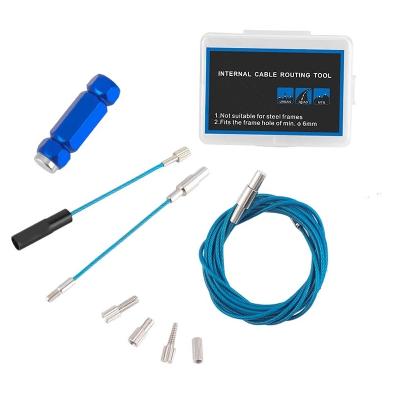 Durability Aluminum Alloys Brake Cable Installation Tool Light weight Bike Brake Cable Threading Tool синий