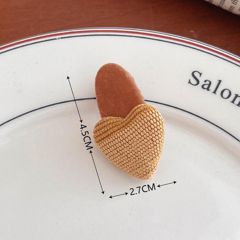 1/3/5Pcs Autumn Winter Hair Clips For Girl Woman Waterdrop Square Barrettes Solid Color Faux Fur BB Hairpins Soft Hair Accessory