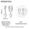 Snowflake Zircon Earrings Star Petal 925 Sterling Silver Women Zircon Ear Studs Sparkling Pave Hoop Earring Jewelry Gift