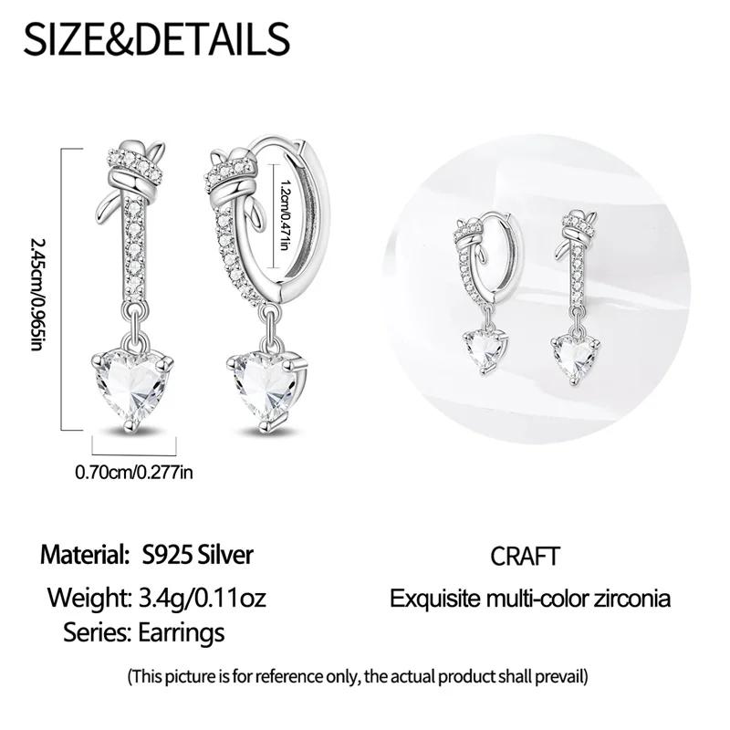 Snowflake Zircon Earrings Star Petal 925 Sterling Silver Women Zircon Ear Studs Sparkling Pave Hoop Earring Jewelry Gift