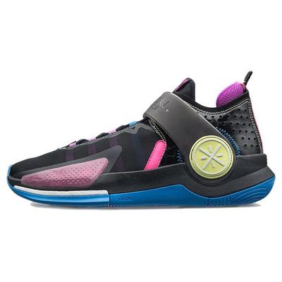 Li Ning Wade Fission 7 Cushioning Abrasion Resistant Rebound Low Top Basketball Shoes Men's Pink Black ABPR025-4