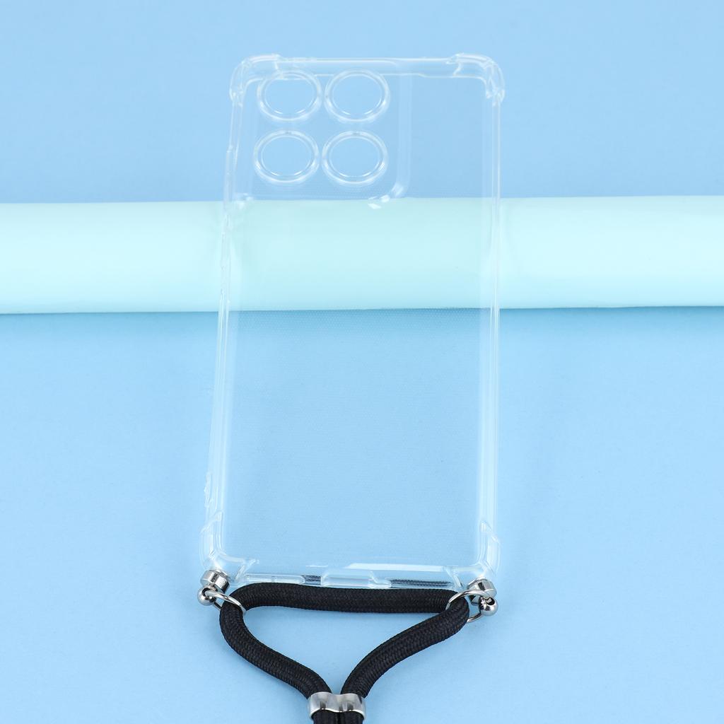 For Motorola Edge 60 5G Case Reinforced Corner TPU Clear Phone Cover with Lanyard