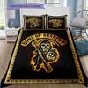 Sons of Anarchy Motorcycle Pattern Duvet and Pillowcases,1 Duvet Cover with 2 Pillowcases, No Core