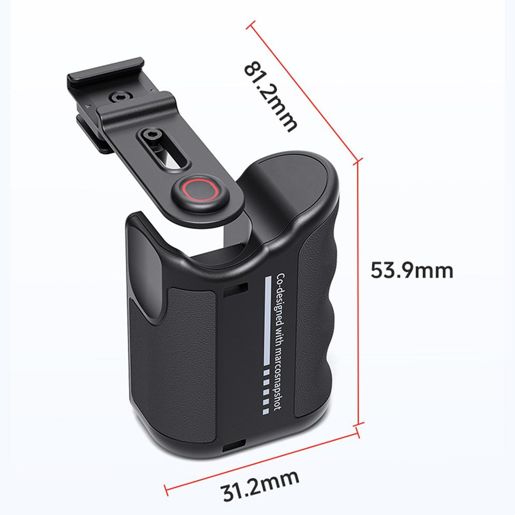 ABS Plastic Camera Grip with Shutter Button Handle Grip Street Photography Handle for Insta360 Ace Pro 2 for DJI Action 5 Pro