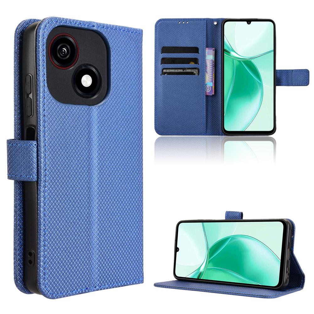 

Шкіряні фліп-чохли для ZTE Blade A35e Leather Case [Flip Vintage Leather] Wallet Протиударні міцні ретро фліп-чохли for ZTE Blade A35e синій