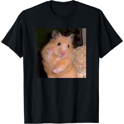 Hamster Meme Peace Sign Funny Pet Owner Trendy T-Shirt