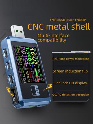 FNIRSI FNB48P USB Tester, Voltage Current Meter, Quick Charge Power Bank Tester, DC Voltmeter Ammeter