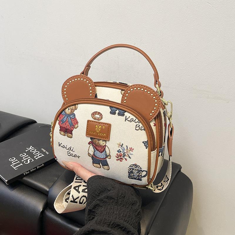 Hello Kitty 25th Anniversary Women's Color Block Crossbody Bag with Cute Bear Design