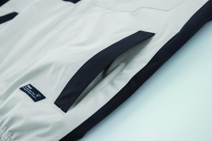 XEBEC Air Conditioning Heat Shielding Short Sleeve Blouson for Spring and Silver 22 5L Clothing® Summer, Gray, XE98031,