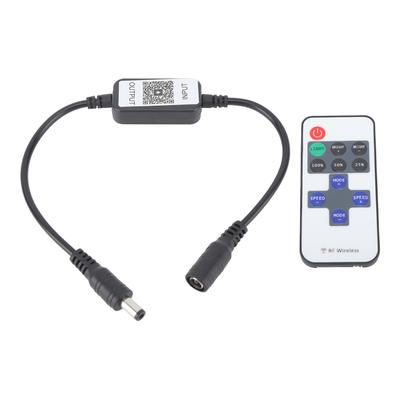 11 Key RF Mini Wireless Remote Controller Dimmer with DC 5?24V Connector for Single Color LED Strip