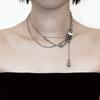 Baroque Stone three chain adjustment necklace