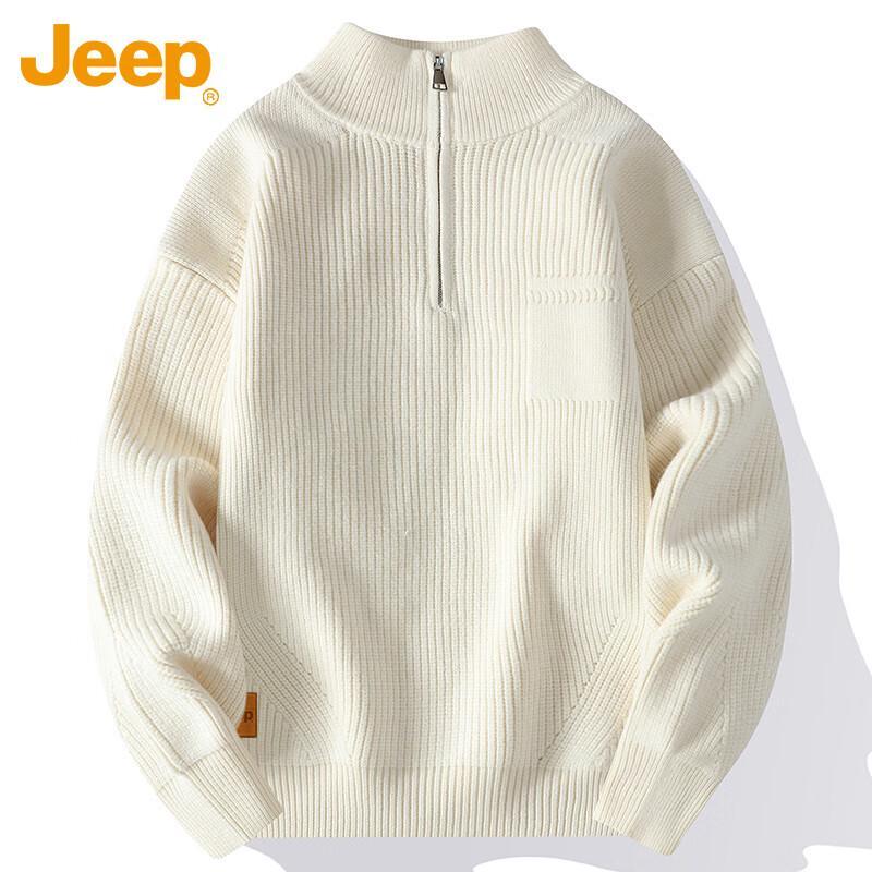 

JEEP Men s Thickened Quarter-Zip Pullover Sweater XL