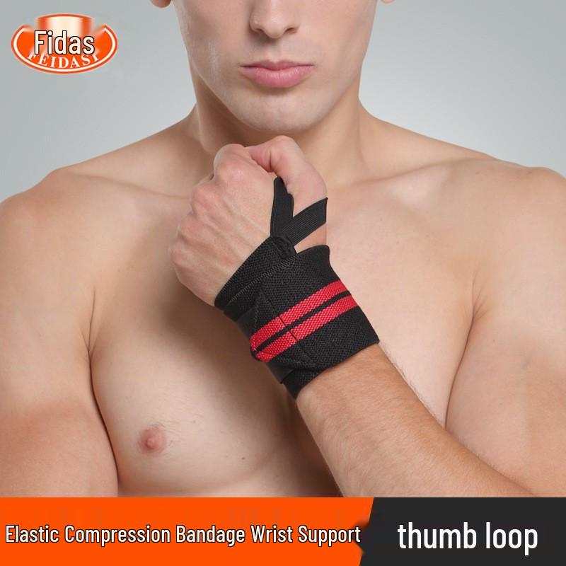 Wrist Support Wrap for Strength Training, Weightlifting, Fitness, Pull-up Assistance, Anti-Sprain, and Compression.