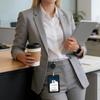 Leopards Retractable Badge Holder Waterproof ABS Card Holder With Retractable Lanyard For Corporate Business Employee