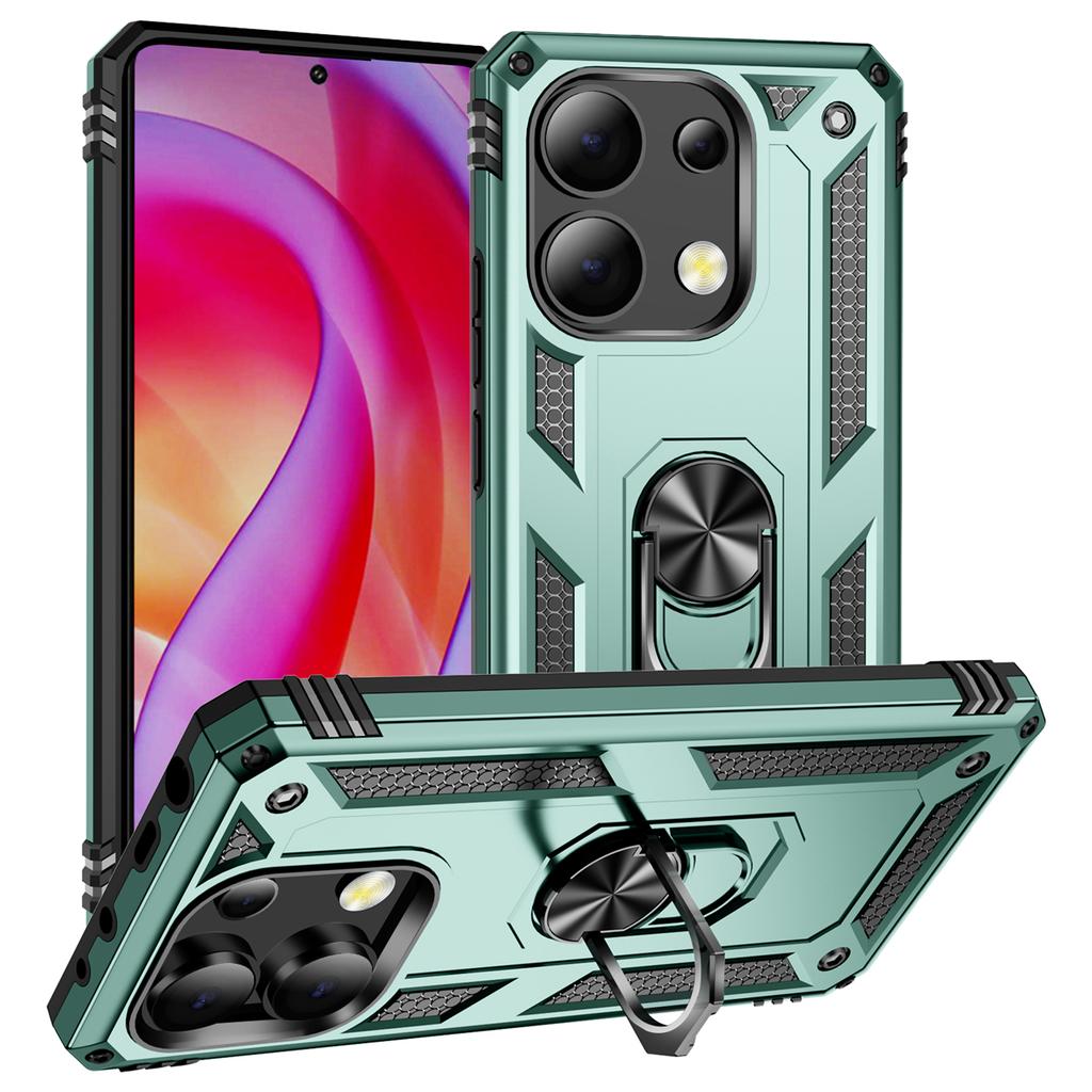 Do Xiaomi Redmi Note 13 4G Etui PC+TPU Wstrząsoodporne etui na telefon z podstawką