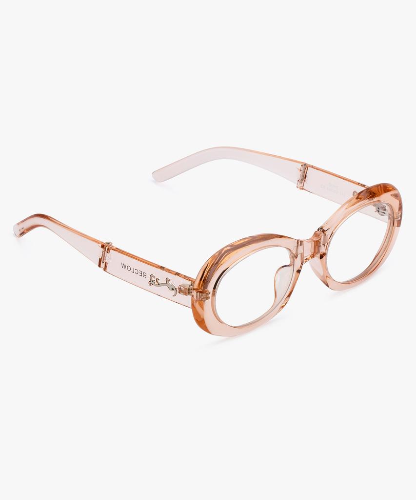 Likkeullou Rc Duye Folder Blue Light Glasses Peach