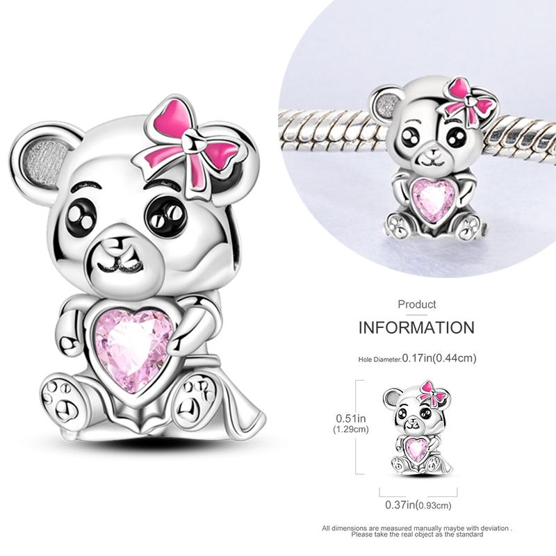 Neueste Kupfer Atemberaubende Charms Perlen Niedliche Haustiere Dangle Leuchtender Hundeanhänger Passend für Original Armband DIY Schmuck