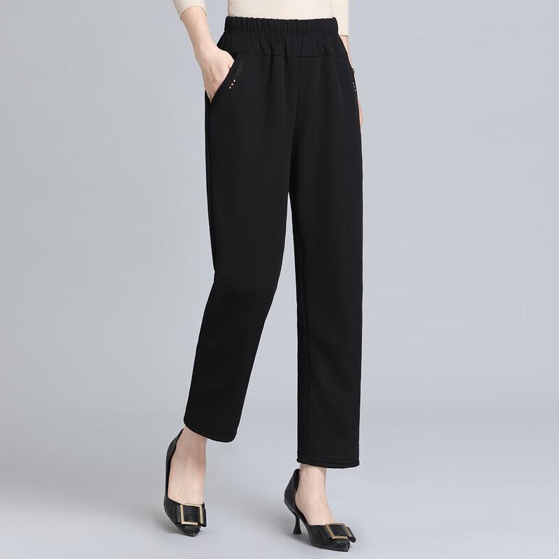 Women's Winter Thickened High-Waist Straight-Leg Casual Pants