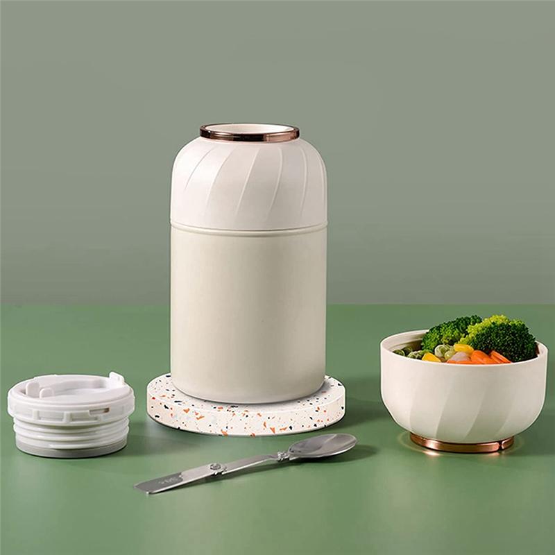 Recipiente Térmico 2026+, Recipiente Aquecedor de Aço Inoxidável 500ml, Marmita Térmica para Alimentos, Caneca Térmica, Recipiente para Alimentos para Sopa